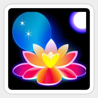 Moonlight Flower | AI Generated Art by @remlorart Sticker